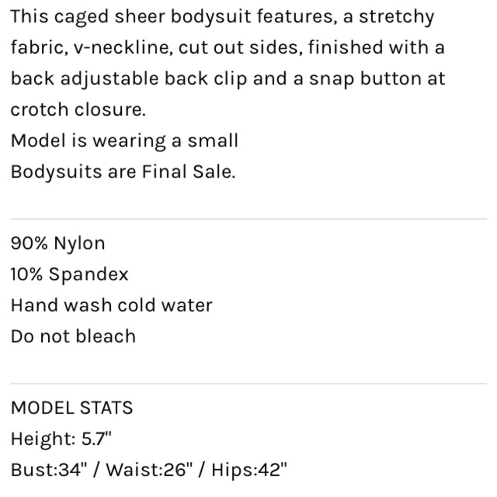 ❌SOLD❌Red caged sheer bodysuit - Picture 7 of 7